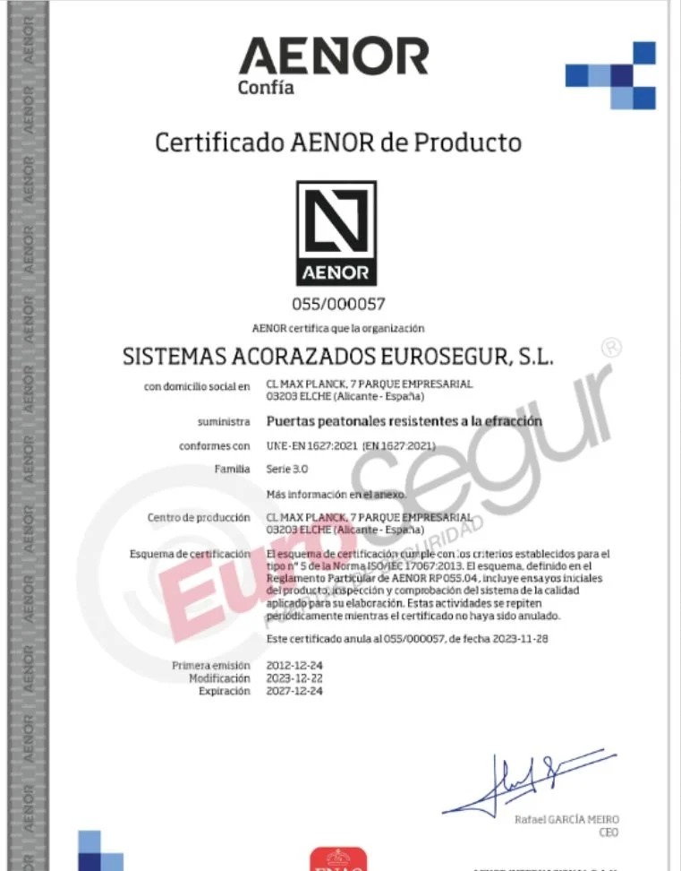 Miniatura Certificado de Garantía Serie 3.0